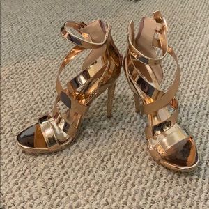 Rose gold sandals